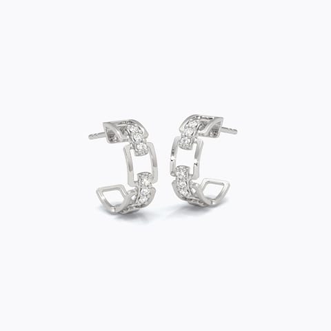 Conquer your fears Diamond Earrings in 925 Silver