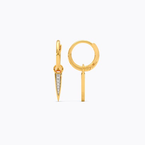 Competent Diamond Earrings in Gold Plated 925 Silver Competent Diamond Earrings in Gold Plated 925 Silver