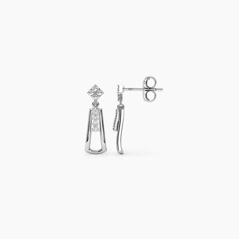 Leap of faith Diamond Earrings in 925 Silver Leap of faith Diamond Earrings in 925 Silver