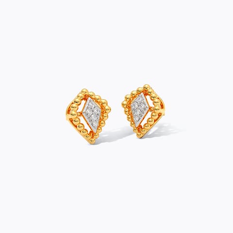Trust the process Diamond Earrings in Gold Plated 925 Silver