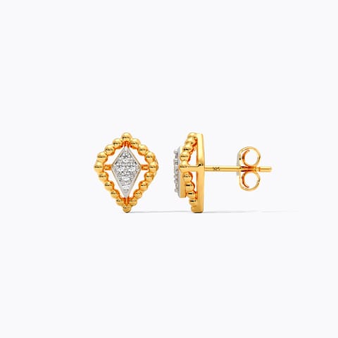 Trust the process Diamond Earrings in Gold Plated 925 Silver Trust the process Diamond Earrings in Gold Plated 925 Silver