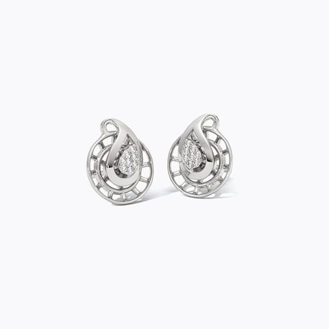 Time is now Diamond Earrings in Gold Plated 925 Silver Time is now Diamond Earrings in Gold Plated 925 Silver