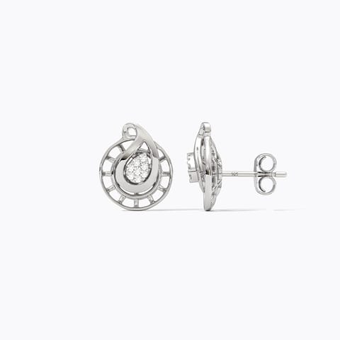 Time is now Diamond Earrings in Gold Plated 925 Silver Time is now Diamond Earrings in Gold Plated 925 Silver