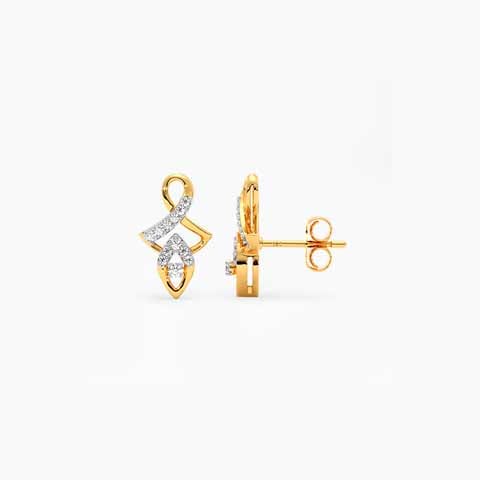 Make it happen Diamond Earrings in Gold Plated 925 Silver Make it happen Diamond Earrings in Gold Plated 925 Silver