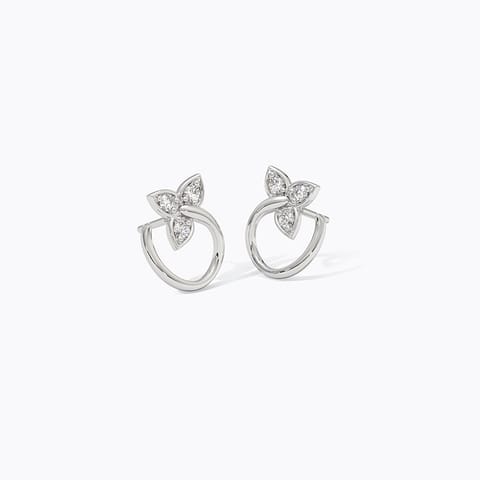 Make a move Diamond Earrings in 925 Silver
