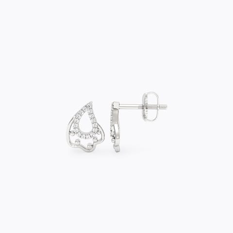 Drop 925 Silver Diamond Earrings