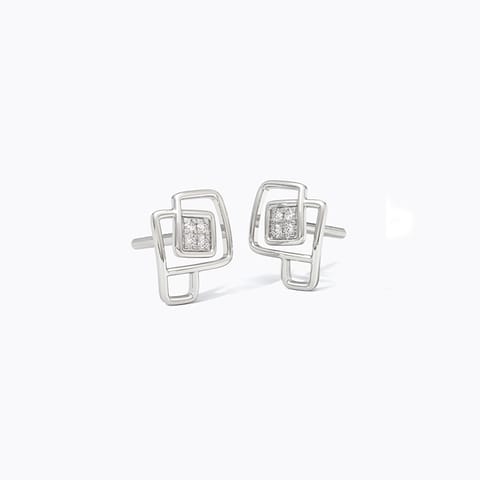 Dew 925 Silver Diamond Earrings