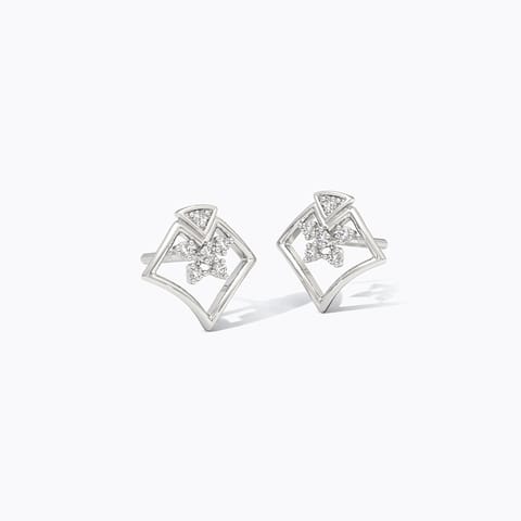 Infinite 925 Silver Diamond Earrings