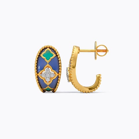 Dawn 925 Silver Gold-Plated Earrings