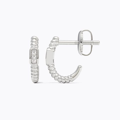 Violet 925 Silver Diamond Earrings