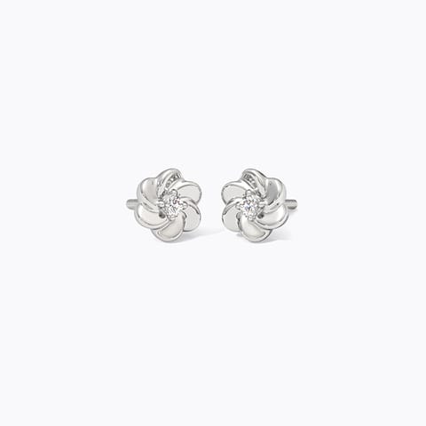 Selene 925 Silver Diamond Earrings
