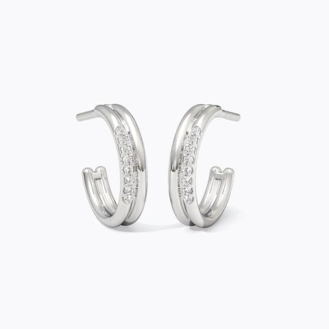 Callista 925 Silver Diamond Earrings