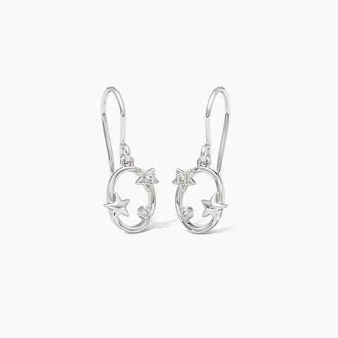 Star 925 Silver Diamond Earrings