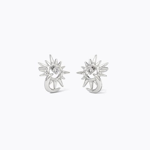 Celestial 925 Silver Diamond Earrings Celestial 925 Silver Diamond Earrings