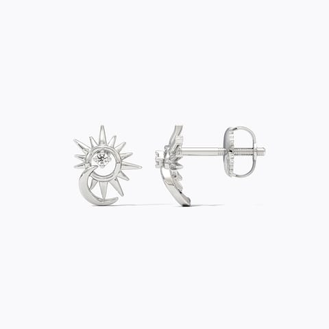 Celestial 925 Silver Diamond Earrings Celestial 925 Silver Diamond Earrings