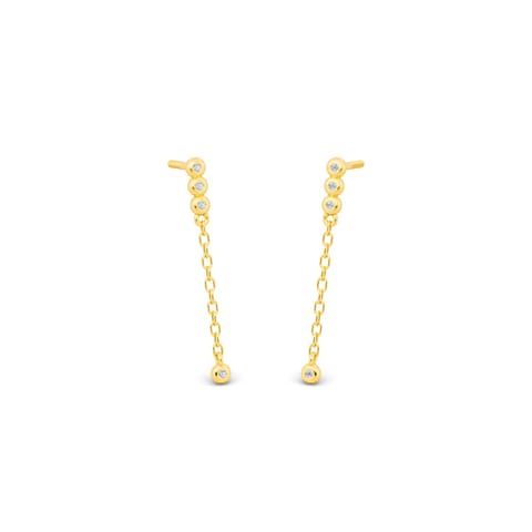 Subsun 925 Silver Diamond Earrings Subsun 925 Silver Diamond Earrings