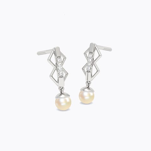 Cassiopeia Gold Plated 925 Silver Diamond Drop Earrings Cassiopeia Gold Plated 925 Silver Diamond Drop Earrings