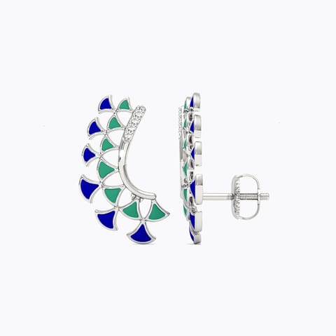 Bellatrix 925 Silver Diamond Ear Cuffs Bellatrix 925 Silver Diamond Ear Cuffs