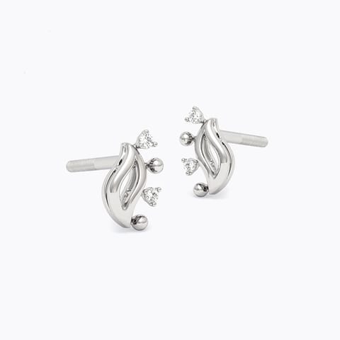 Asterope 925 Silver Diamond Stud Earrings Asterope 925 Silver Diamond Stud Earrings