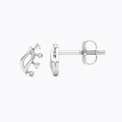 Asterope 925 Silver Diamond Stud Earrings Asterope 925 Silver Diamond Stud Earrings