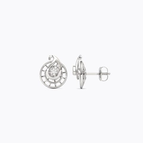 Seginus 925 Silver Diamond Stud Earrings