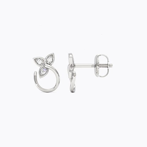 Shiny Ursa 925 Silver Diamond Stud Earrings