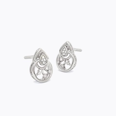 Naos Gold Plated 925 Silver Diamond Earrings