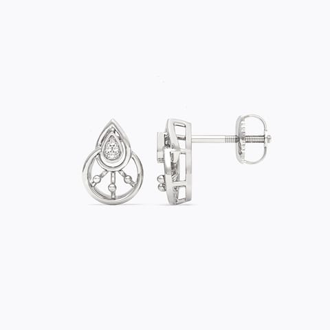 Naos Gold Plated 925 Silver Diamond Earrings