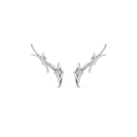 Fornax 925 Silver Diamond Earrings Fornax 925 Silver Diamond Earrings