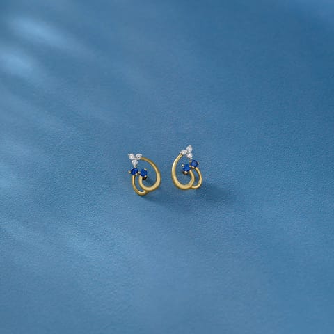 Petal Radiance Gold Plated 925 Silver Diamond Earrings Petal Radiance Gold Plated 925 Silver Diamond Earrings
