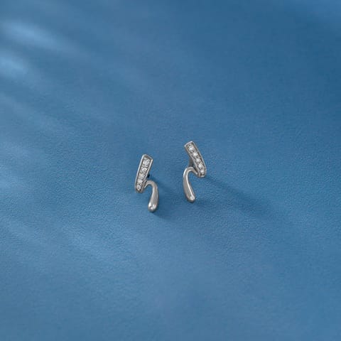 Parallel Prism Gold Plated 925 Silver Diamond Earrings Parallel Prism Gold Plated 925 Silver Diamond Earrings