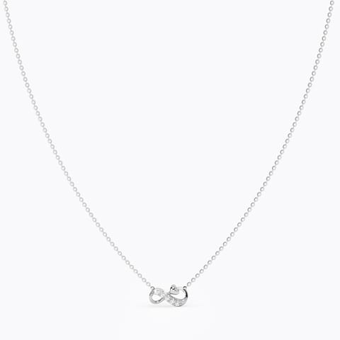 Every step forward Diamond Necklace in 925 Silver
