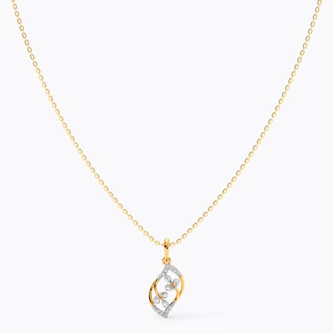 Unbreakable spirit Diamond Necklace in Gold Plated 925 Silver