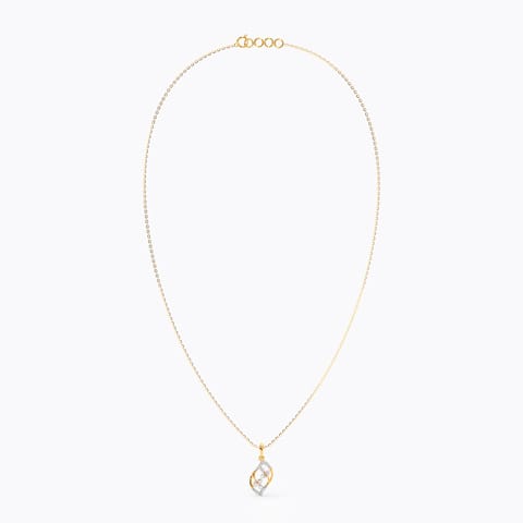Unbreakable spirit Diamond Necklace in Gold Plated 925 Silver Unbreakable spirit Diamond Necklace in Gold Plated 925 Silver