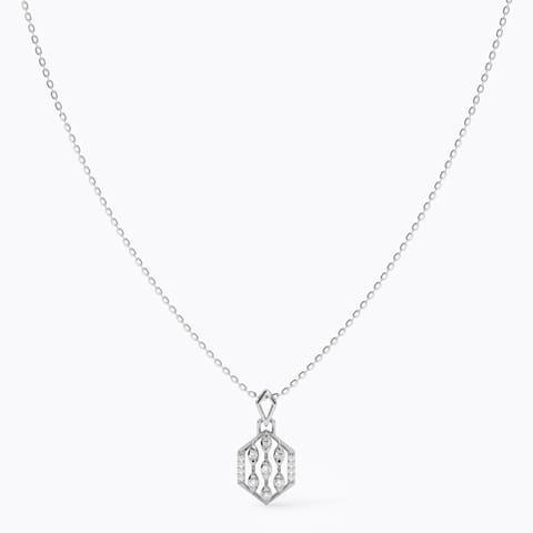 Trust the process Diamond Necklace in 925 Silver