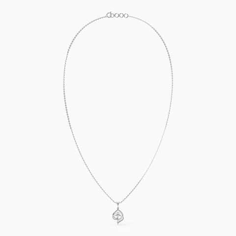 Leap of faith Diamond Necklace in 925 Silver Leap of faith Diamond Necklace in 925 Silver