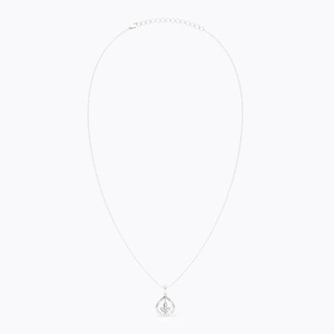 So Leafy 925 Silver Diamond Pendant Necklace