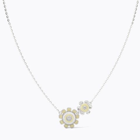 Ivory Sparkle 925 Silver Diamond Necklace