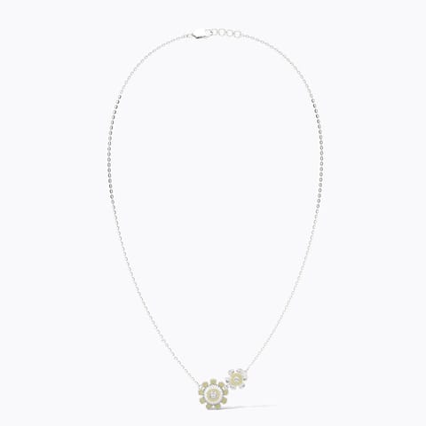 Ivory Sparkle 925 Silver Diamond Necklace