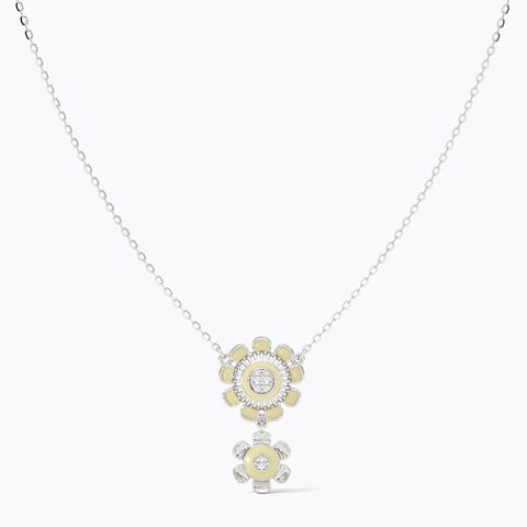 Ivory Flush 925 Silver Diamond Necklace