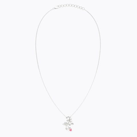 Lotus Allure 925 Silver Diamond Necklace Lotus Allure 925 Silver Diamond Necklace