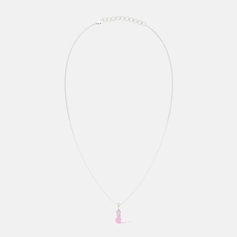 Finger Heart 925 Silver Diamond Necklace Finger Heart 925 Silver Diamond Necklace
