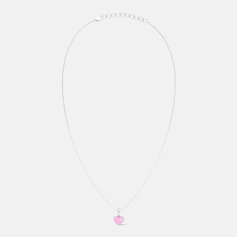 Purple Heart 925 Silver Diamond Necklace Purple Heart 925 Silver Diamond Necklace