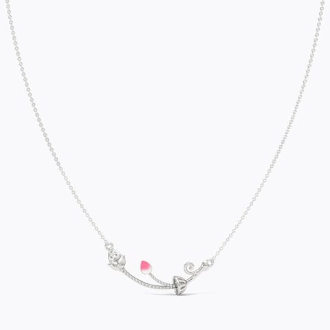 Lotus Grace 925 Silver Diamond Necklace Lotus Grace 925 Silver Diamond Necklace