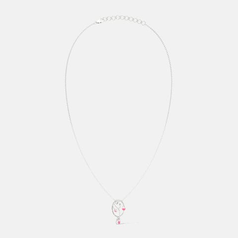 Lotus Bloom 925 Silver Diamond Necklace Lotus Bloom 925 Silver Diamond Necklace