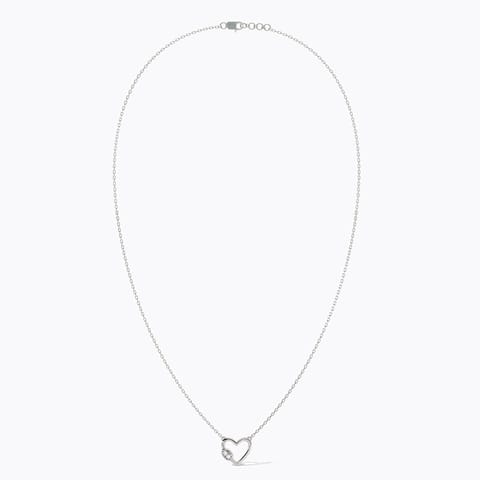 Heartbound Gold Plated 925 Silver Diamond Necklace Heartbound Gold Plated 925 Silver Diamond Necklace