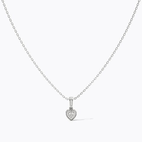Heartlit Gold Plated 925 Silver Diamond Necklace