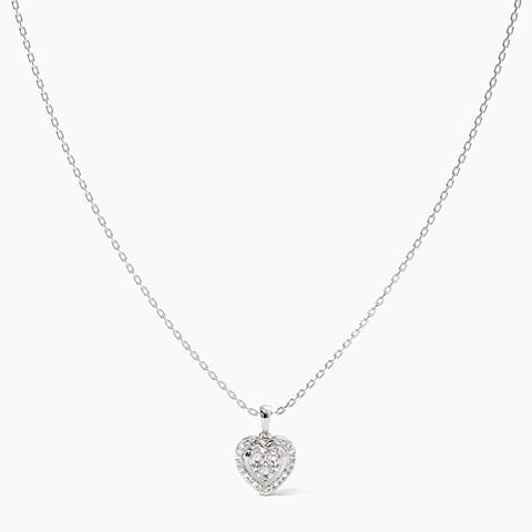 Warmhearted Gold Plated 925 Silver Diamond Necklace Warmhearted Gold Plated 925 Silver Diamond Necklace