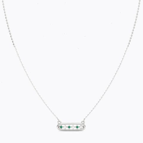 Electra 925 Silver Diamond Necklace Electra 925 Silver Diamond Necklace