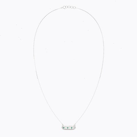 Electra 925 Silver Diamond Necklace Electra 925 Silver Diamond Necklace